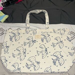 NEW Sézane X JCDC Cotton Tote Bag White / Blue